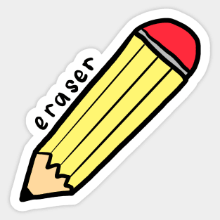 pencil eraser Sticker